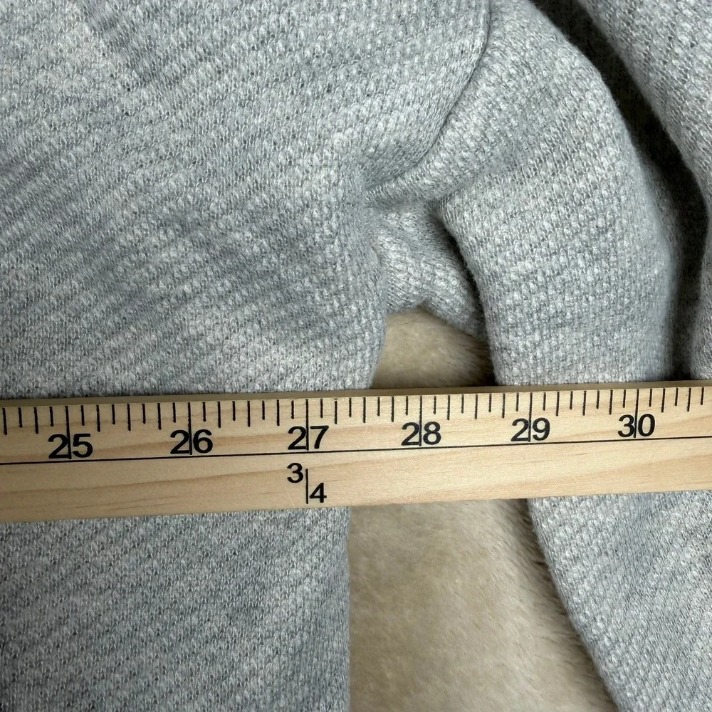 FP Beach Womens XS Grey Cowl Neck Open Back Oversized Textured Sweatshirt‎